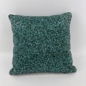 Pier 1 Beaded Accent Throw Pillow Teal Blue Green Square Coastal Home Decor